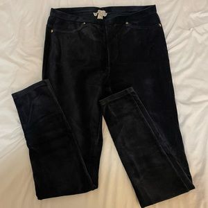 Navy Michael Kors Velvet Cord Leggings